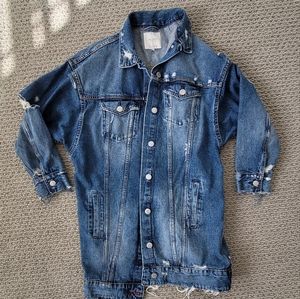 Zara Oversized Denim Jacket/Coat Small